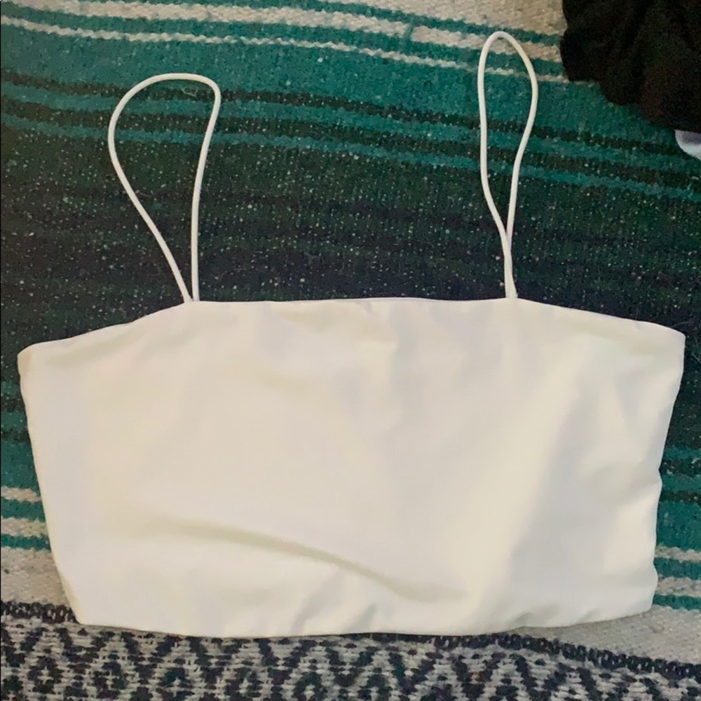 white cropped cami top